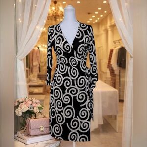 Diane Von Furstenberg Silk Jersey Wrap Midi Dress